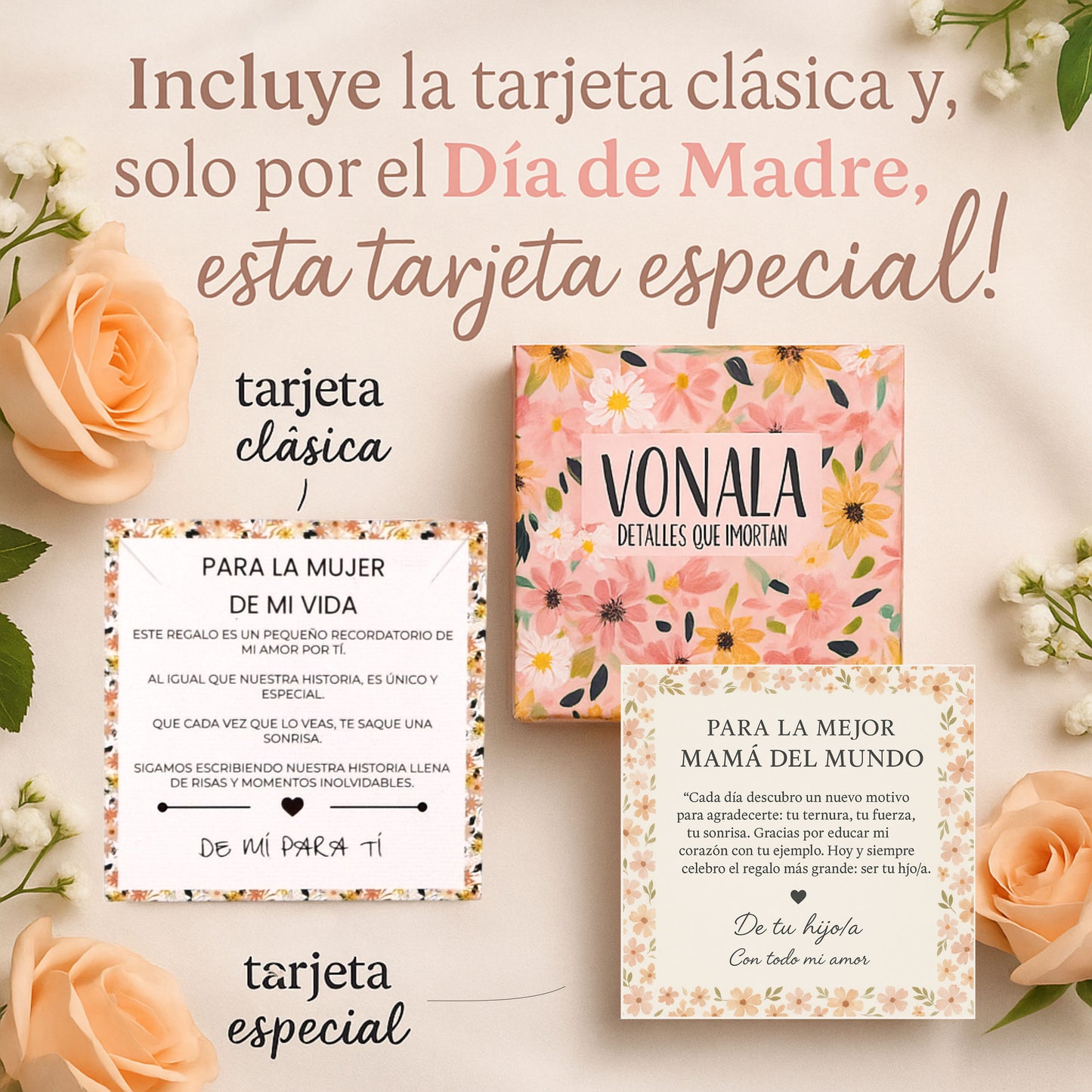¡El regalo perfecto para Mamá! Collar de Corazones Entrelazados