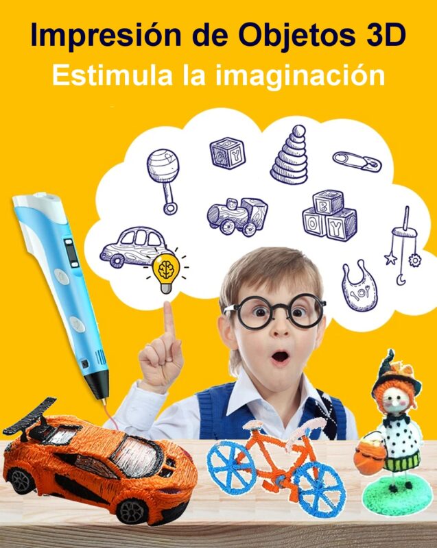 Bolígrafo 3D para Niños - Juguete Educativo Creativo y Divertido