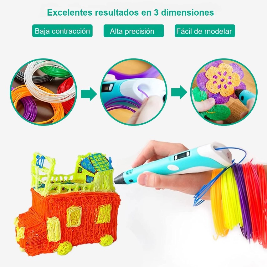 Bolígrafo 3D para Niños - Juguete Educativo Creativo y Divertido