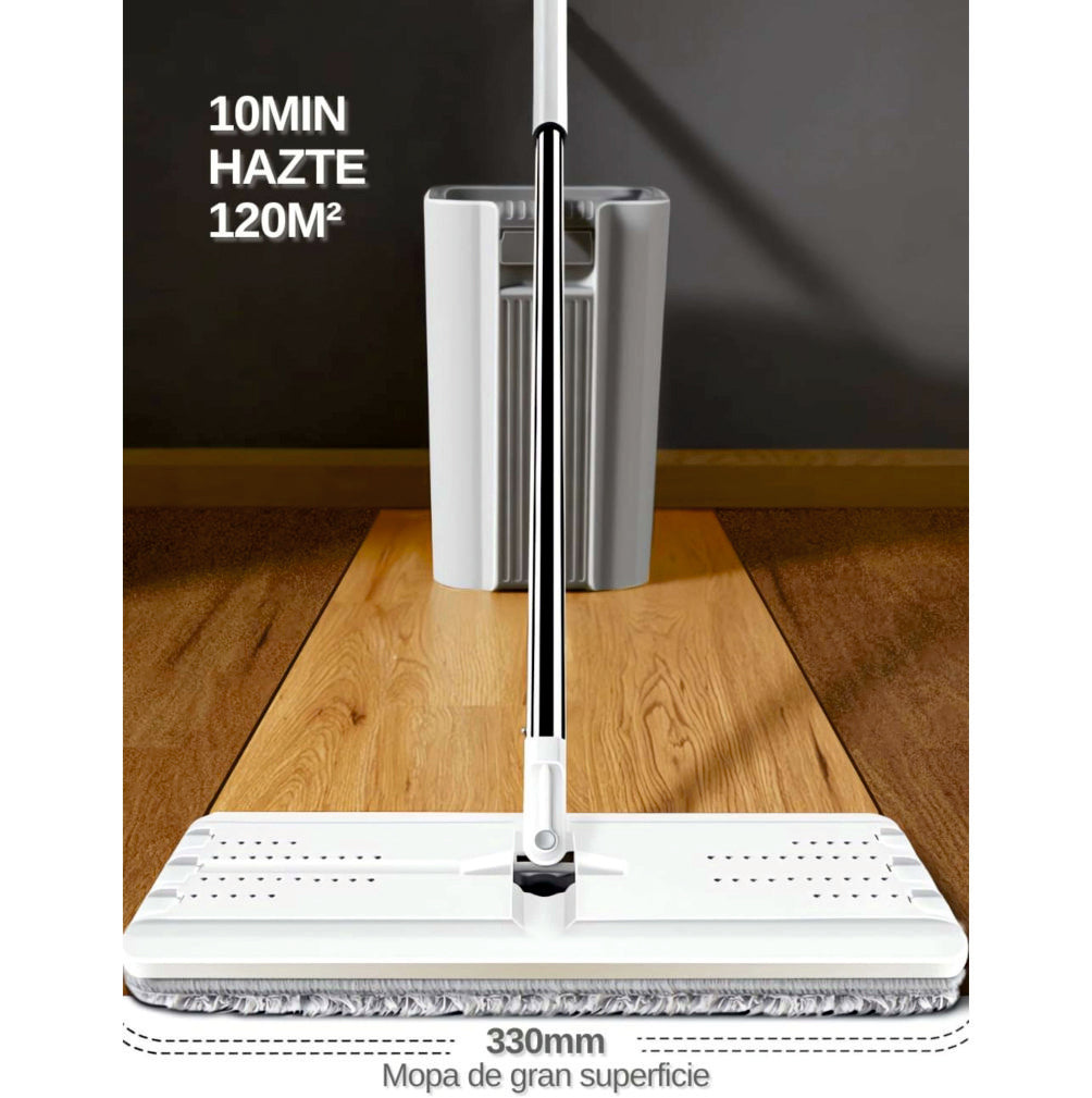 Mopa Fregona con Cubo Escurridor ComfortClean para Limpiar Azulejos, Suelos y Paredes