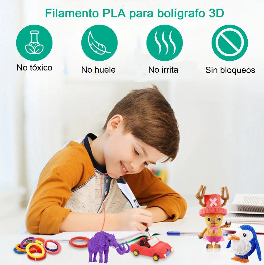 Bolígrafo 3D para Niños - Juguete Educativo Creativo y Divertido