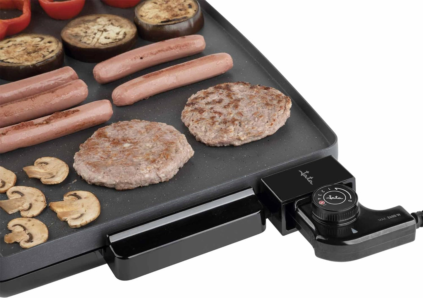 JATA JEGR1603 - Plancha Cocina, Plancha Asar XXL (60 x 35 cm) 2400 W