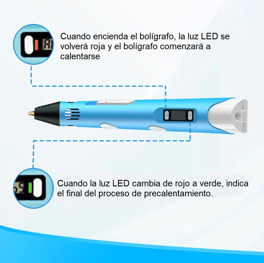 Bolígrafo 3D para Niños - Juguete Educativo Creativo y Divertido