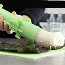 Kit Sushi, Sushi Maker con Libro de Recetas de Arroz Sushi, Maquina para Hacer Sushi en Casa