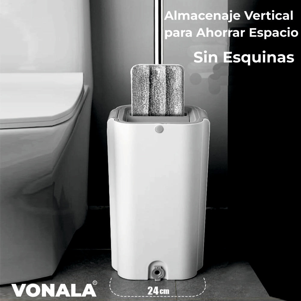 Mopa Fregona con Cubo Escurridor ComfortClean para Limpiar Azulejos, Suelos y Paredes