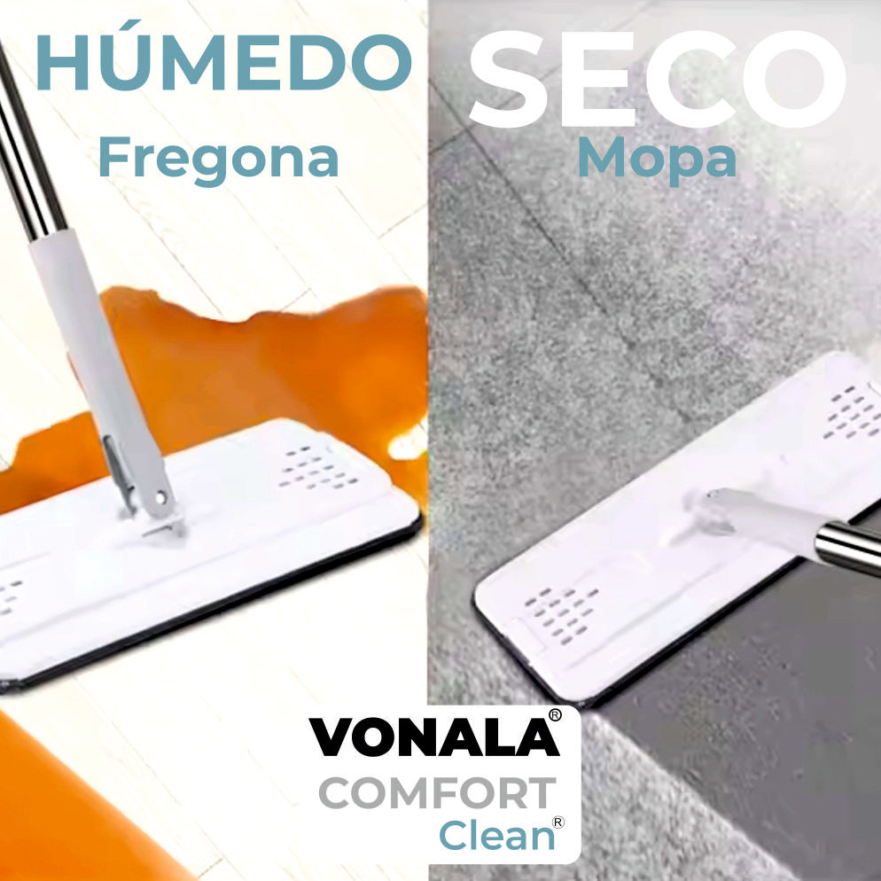Mopa Fregona con Cubo Escurridor ComfortClean para Limpiar Azulejos, Suelos y Paredes