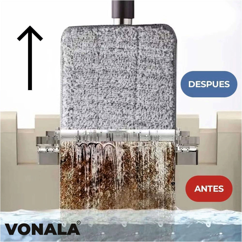 Mopa Fregona con Cubo Escurridor ComfortClean para Limpiar Azulejos, Suelos y Paredes