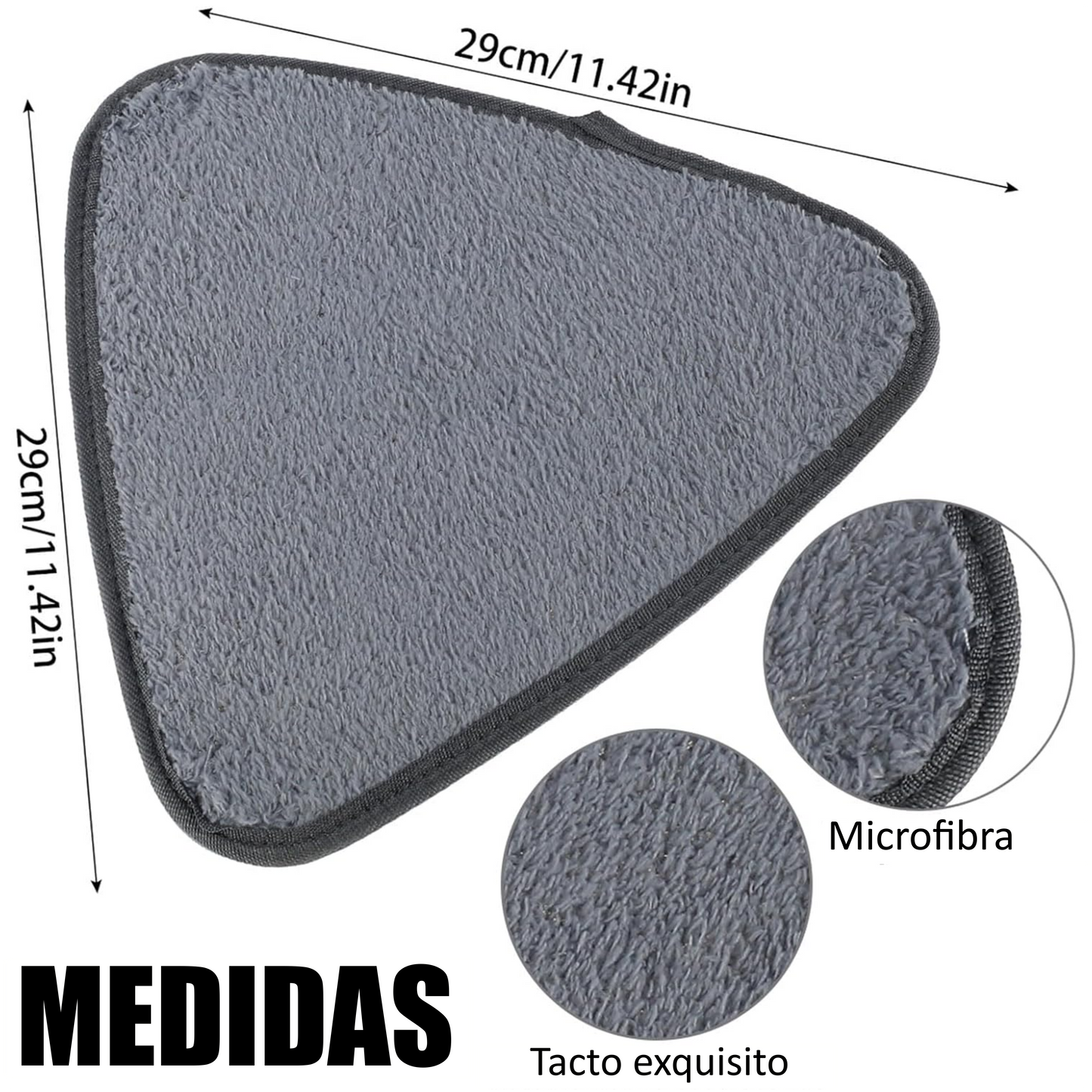 Pack de 6 Paños de microfibra para la mopa triangular Swift360