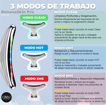 Masajeador antiarrugas facial RenovaSkin Pro by Vonala