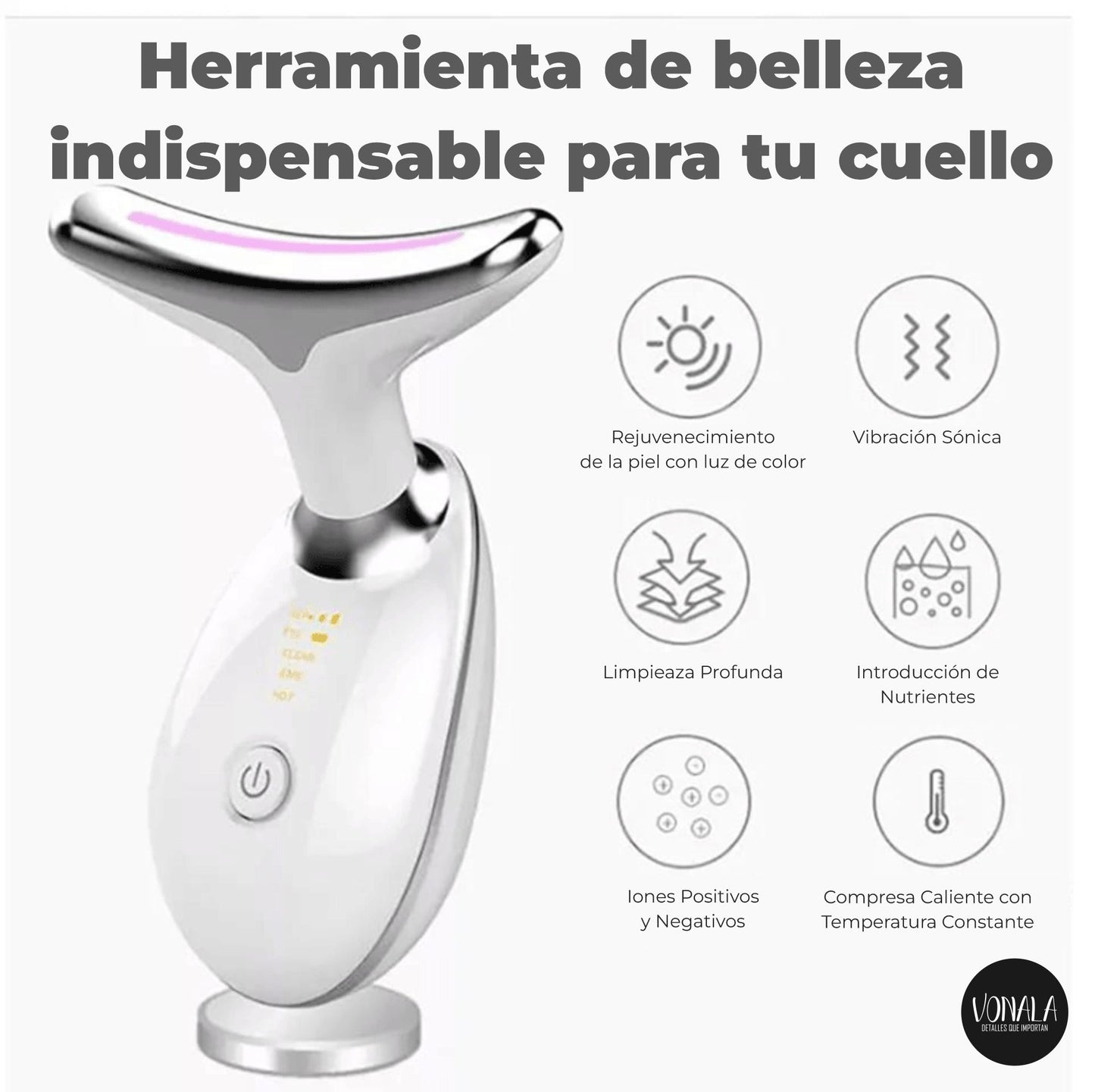 Masajeador antiarrugas facial RenovaSkin Pro by Vonala
