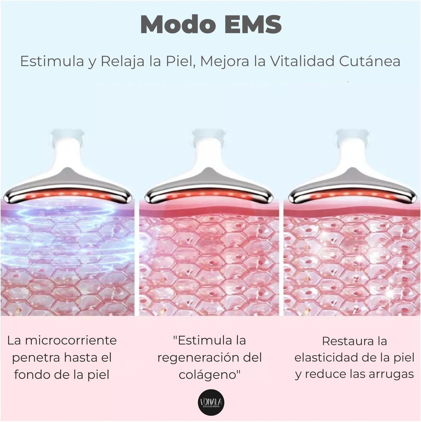 Masajeador antiarrugas facial RenovaSkin Pro by Vonala