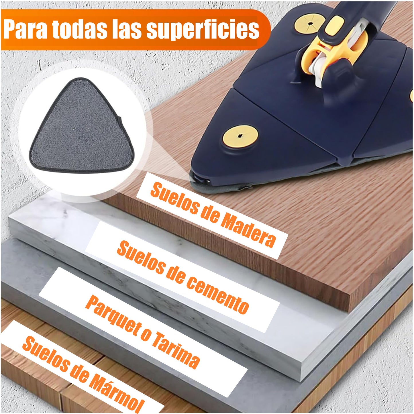 Pack de 6 Paños de microfibra para la mopa triangular Swift360