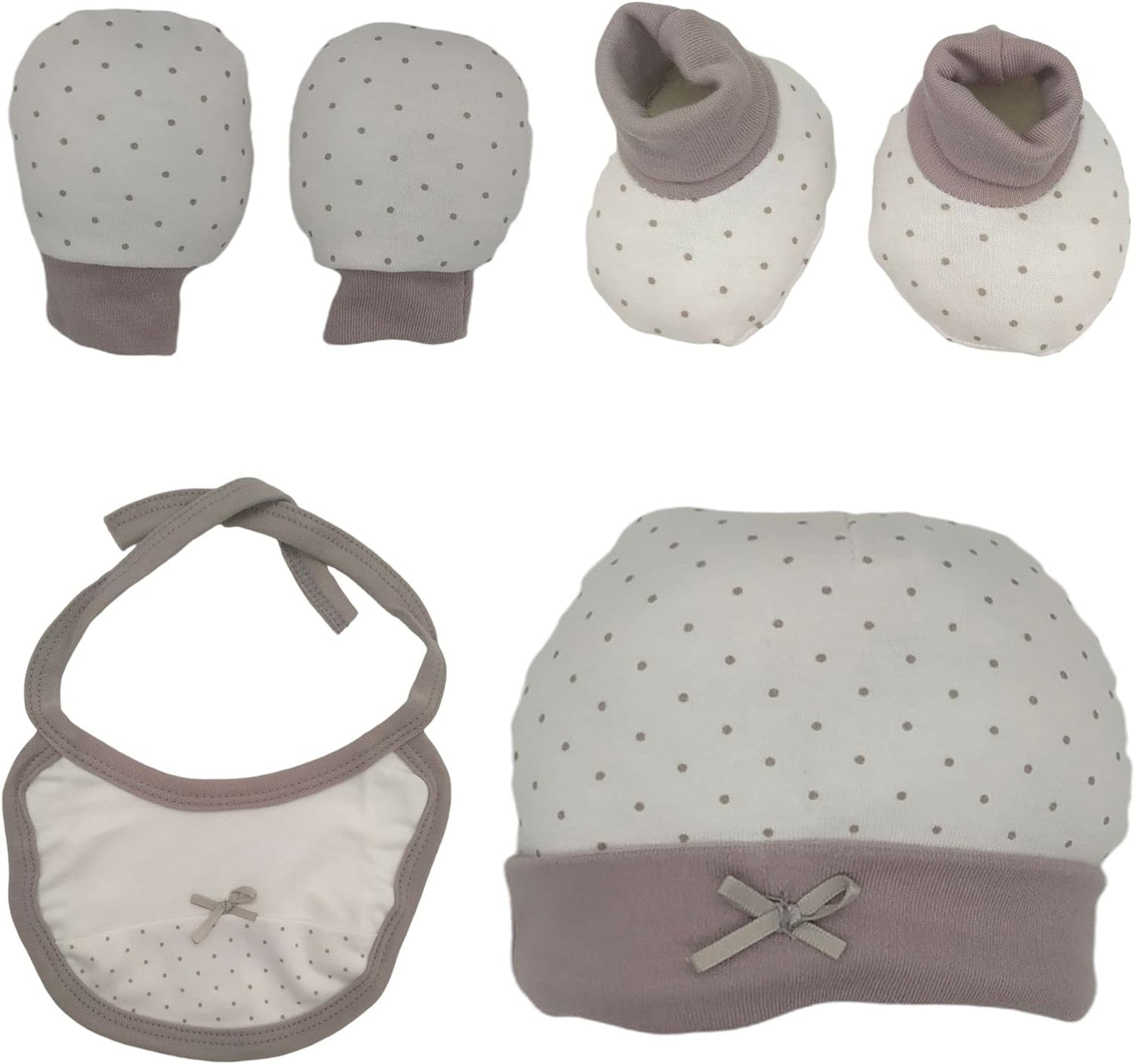 Regalos originales para recien nacidos - Set de gorro, patucos, manoplas y babero bebe recien nacido Gamberritos
