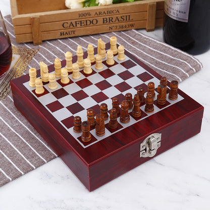 Set de Accesorios de Vino y Ajedrez con Guía de Maridaje Perfecto: El Regalo Original para Hombre